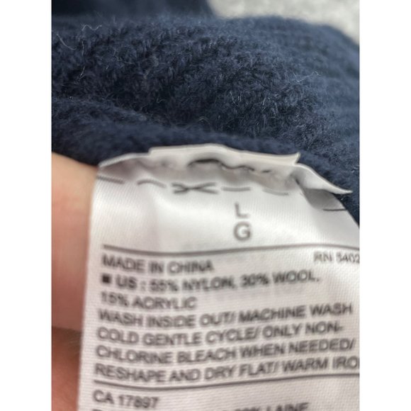 Banana Republic Boat Neck Sweater Blue Knitted Pullover Size Medium - Picture 5 of 11